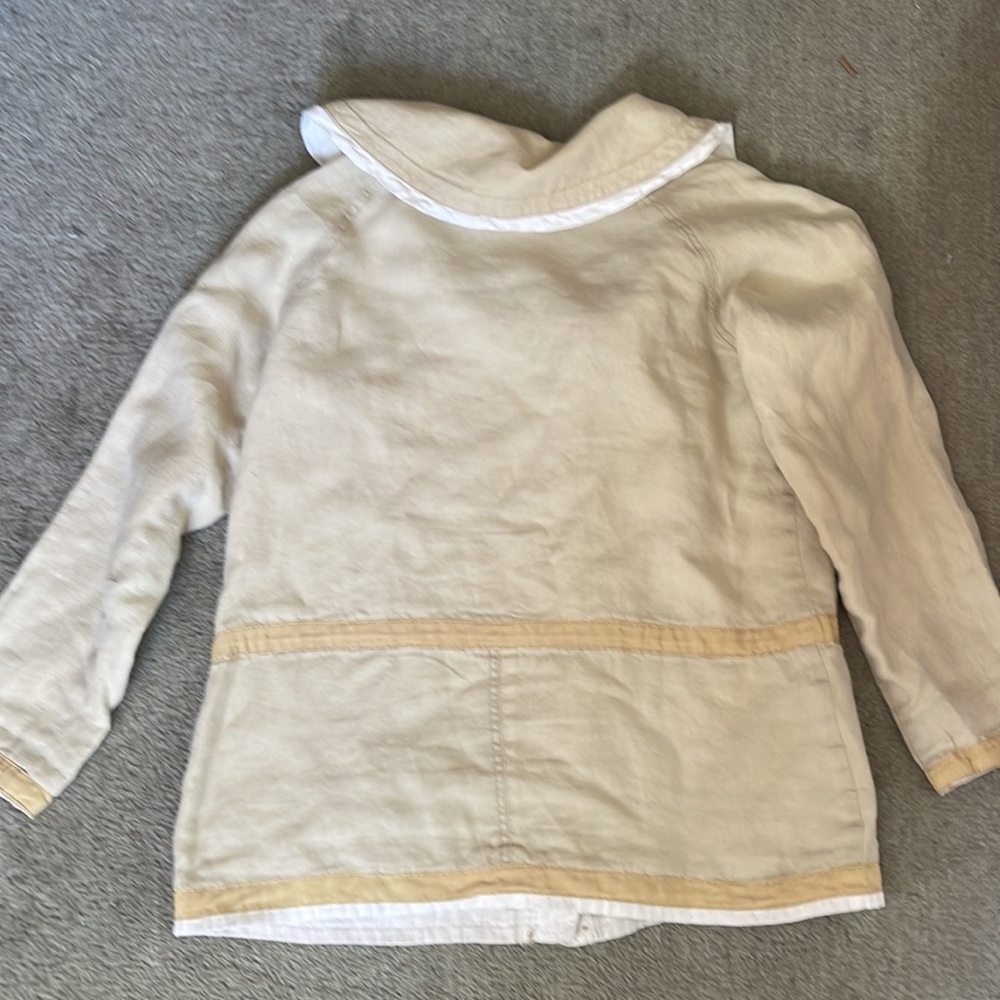 Neesh By D.A.R. 100% Linen Little Jacket Size M - image 7